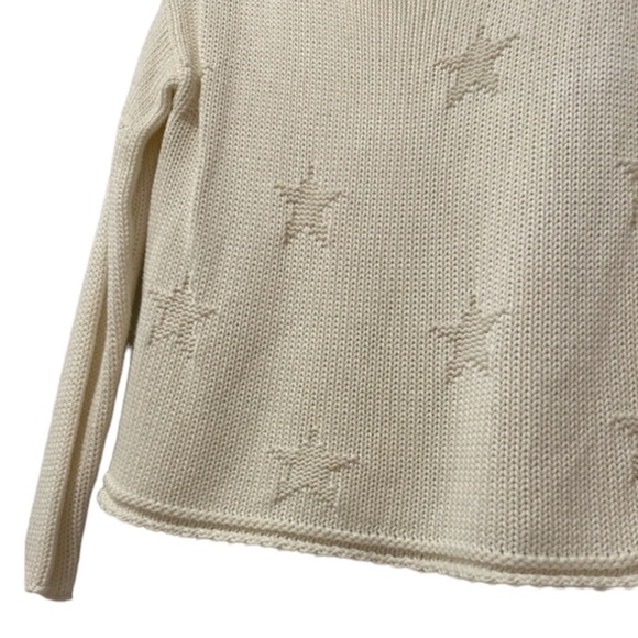 Rails Kalani White Stars Cotton Scoop Neck Long Sleeve Pullover Sweater Size XS - Picture 5 of 13